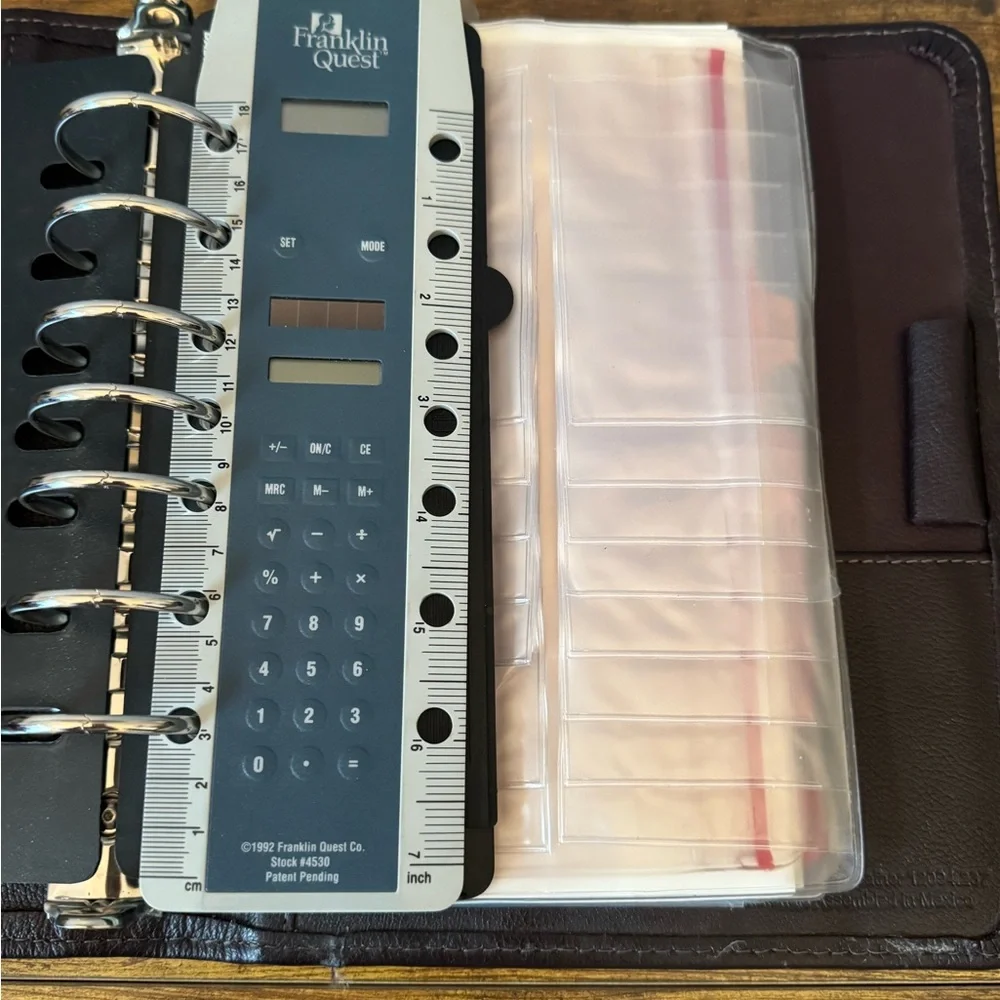 Vintage Franklin Quest Classic 7 Ring Leather Planner Hole Punch‎ Inserts